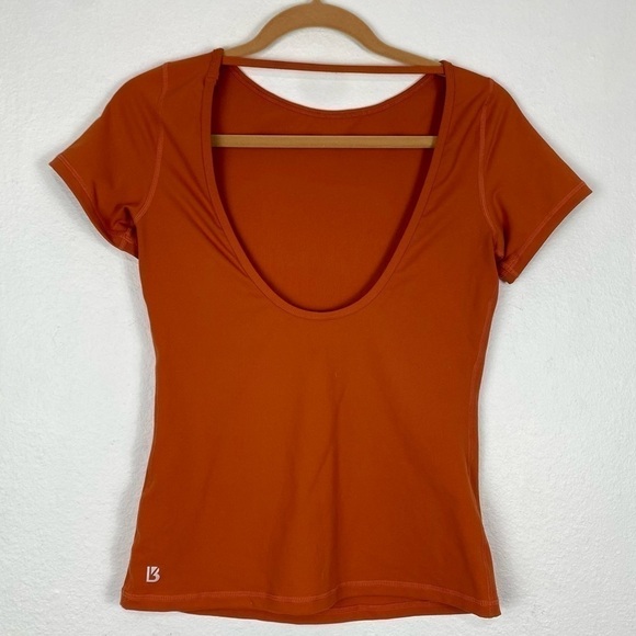 BUFF BUNNY Burnt Orange Open Back Training Gym Top Med - Picture 2 of 10